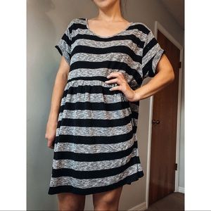ASOS Black and Grey Striped Dress